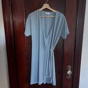 Aritzia Babaton Mini Wrap Dress chiffon flowy